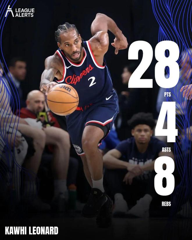 伦纳德28分率队惊天逆转绝杀步行者